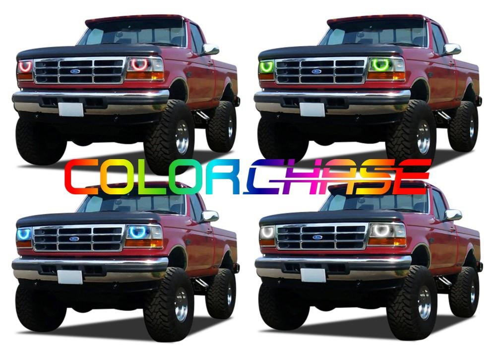 Ford F-150 ColorChase LED Halo Headlight Kit 1992-1996