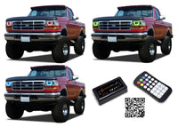 Ford F-150 V.3 Fusion Color Change LED Halo Headlight Kit 1992-1996