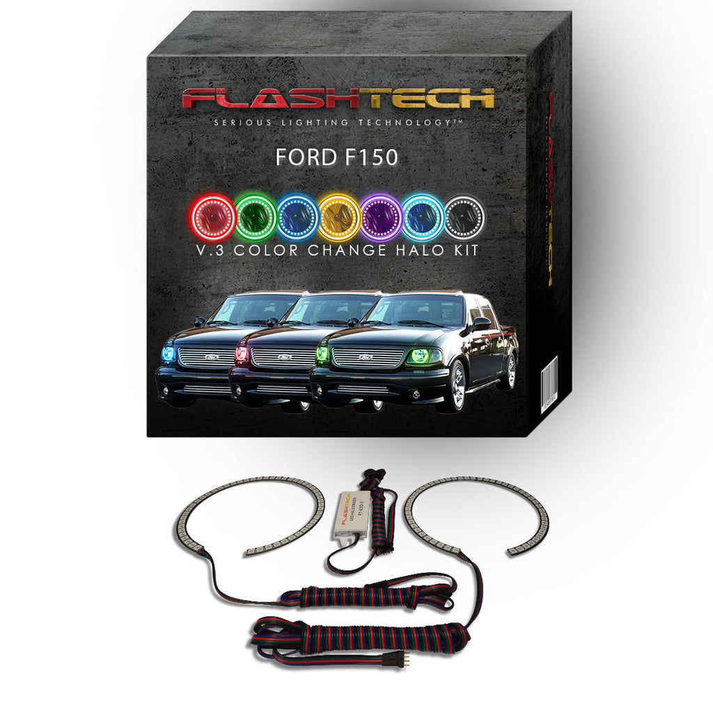 Ford F-150 V.3 Fusion Color Change LED Halo Headlight Kit 1997-2003