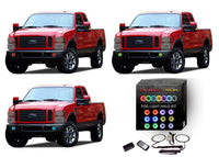 Ford 250 / Ford F350 V.3 Fusion Color Change LED Halo Fog Light Kit 2008-2010