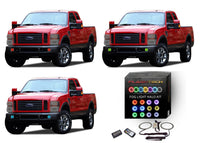 Ford 250 / Ford F350 V.3 Fusion Color Change LED Halo Fog Light Kit 2008-2010