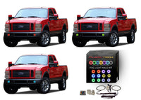 Ford 250 / Ford F350 V.3 Fusion Color Change LED Halo Fog Light Kit 2008-2010
