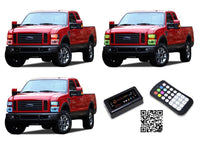 Ford 250 / Ford F350 V.3 Fusion Color Change LED Halo Headlight Kit 2008-2010