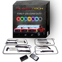 Ford 250 / Ford F350 V.3 Fusion Color Change LED Halo Headlight Kit 2008-2010
