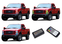 Ford 250 / Ford F350 V.3 Fusion Color Change LED Halo Headlight Kit 2008-2010