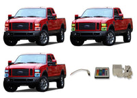 Ford 250 / Ford F350 V.3 Fusion Color Change LED Halo Headlight Kit 2008-2010