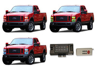 Ford 250 / Ford F350 V.3 Fusion Color Change LED Halo Headlight Kit 2008-2010