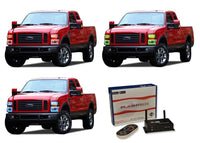 Ford 250 / Ford F350 V.3 Fusion Color Change LED Halo Headlight Kit 2008-2010