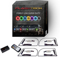 Ford 250 / Ford F350 V.3 Fusion Color Change LED Halo Headlight Kit 2011-2015