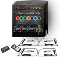 Ford 250 / Ford F350 V.3 Fusion Color Change LED Halo Headlight Kit 2011-2015