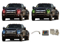 Ford 250 / Ford F350 V.3 Fusion Color Change LED Halo Headlight Kit 2011-2015