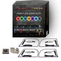 Ford 250 / Ford F350 V.3 Fusion Color Change LED Halo Headlight Kit 2011-2015