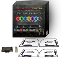 Ford 250 / Ford F350 V.3 Fusion Color Change LED Halo Headlight Kit 2011-2015