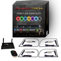 Ford 250 / Ford F350 V.3 Fusion Color Change LED Halo Headlight Kit 2011-2015