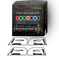 Ford 250 / Ford F350 V.3 Fusion Color Change LED Halo Headlight Kit 2011-2015