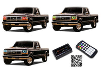 Ford 250 / Ford F350 V.3 Fusion Color Change LED Halo Headlight Kit 1992-1997