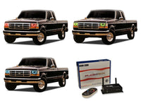 Ford 250 / Ford F350 V.3 Fusion Color Change LED Halo Headlight Kit 1992-1997