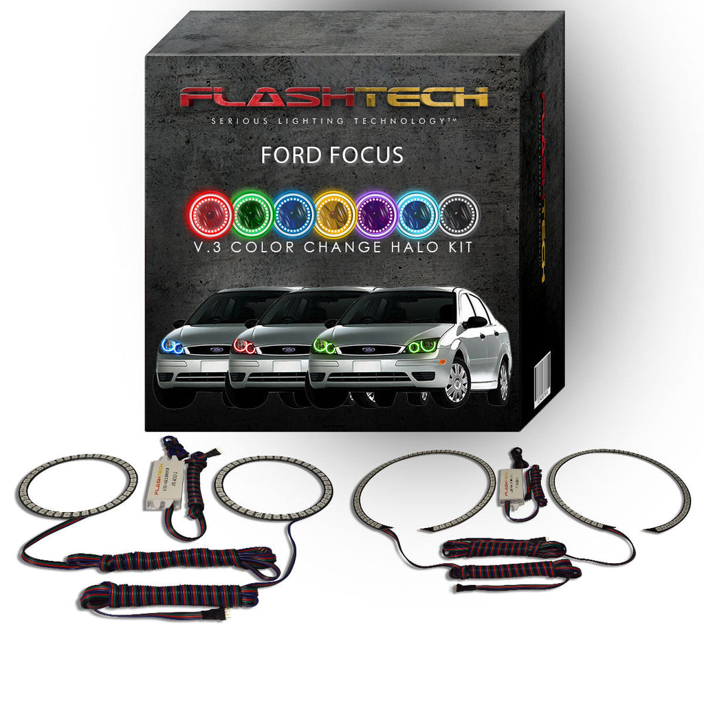 Ford Focus V.3 Fusion Color Change LED Halo Headlight Kit 2005-2007
