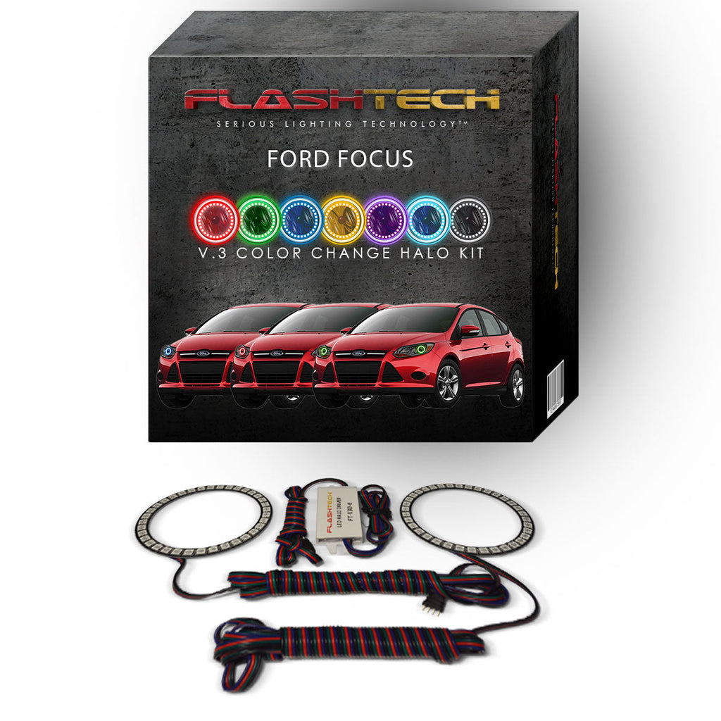 Ford Focus V.3 Fusion Color Change LED Halo Headlight Kit 2012-2015