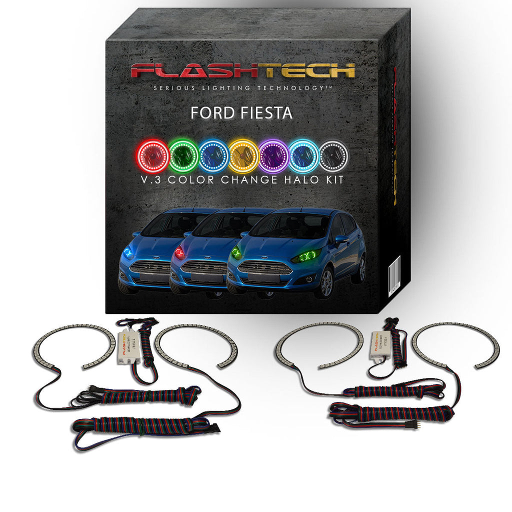 Ford Fiesta V.3 Fusion Color Change LED Halo Headlight Kit 2011-2013