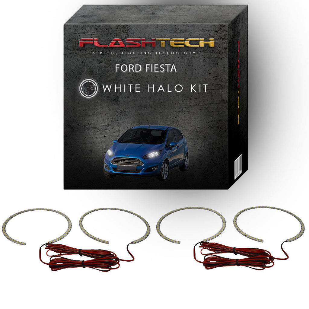 Ford Fiesta White LED Halo Headlight Kit 2011-2013