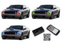 Ford Mustang V.3 Fusion Color Change LED Halo Headlight Kit 2005-2009