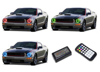 Ford Mustang V.3 Fusion Color Change LED Halo Headlight Kit 2005-2009