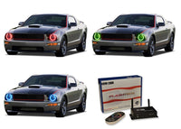 Ford Mustang V.3 Fusion Color Change LED Halo Headlight Kit 2005-2009