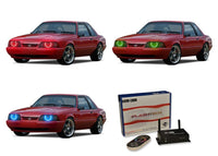 Ford Mustang V.3 Fusion Color Change LED Halo Headlight Kit 1987-1993