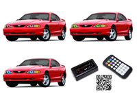 Ford Mustang V.3 Fusion Color Change LED Halo Headlight Kit 1994-1998