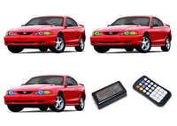 Ford Mustang V.3 Fusion Color Change LED Halo Headlight Kit 1994-1998