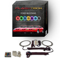 Ford Mustang V.3 Fusion Color Change LED Halo Headlight Kit 1994-1998