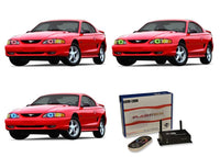 Ford Mustang V.3 Fusion Color Change LED Halo Headlight Kit 1994-1998