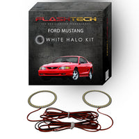 Ford Mustang White LED Halo Headlight Kit 1994-1998