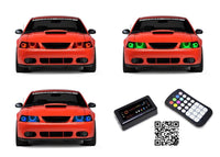 Ford Mustang V.3 Fusion Color Change LED Halo Headlight Kit 1999-2004