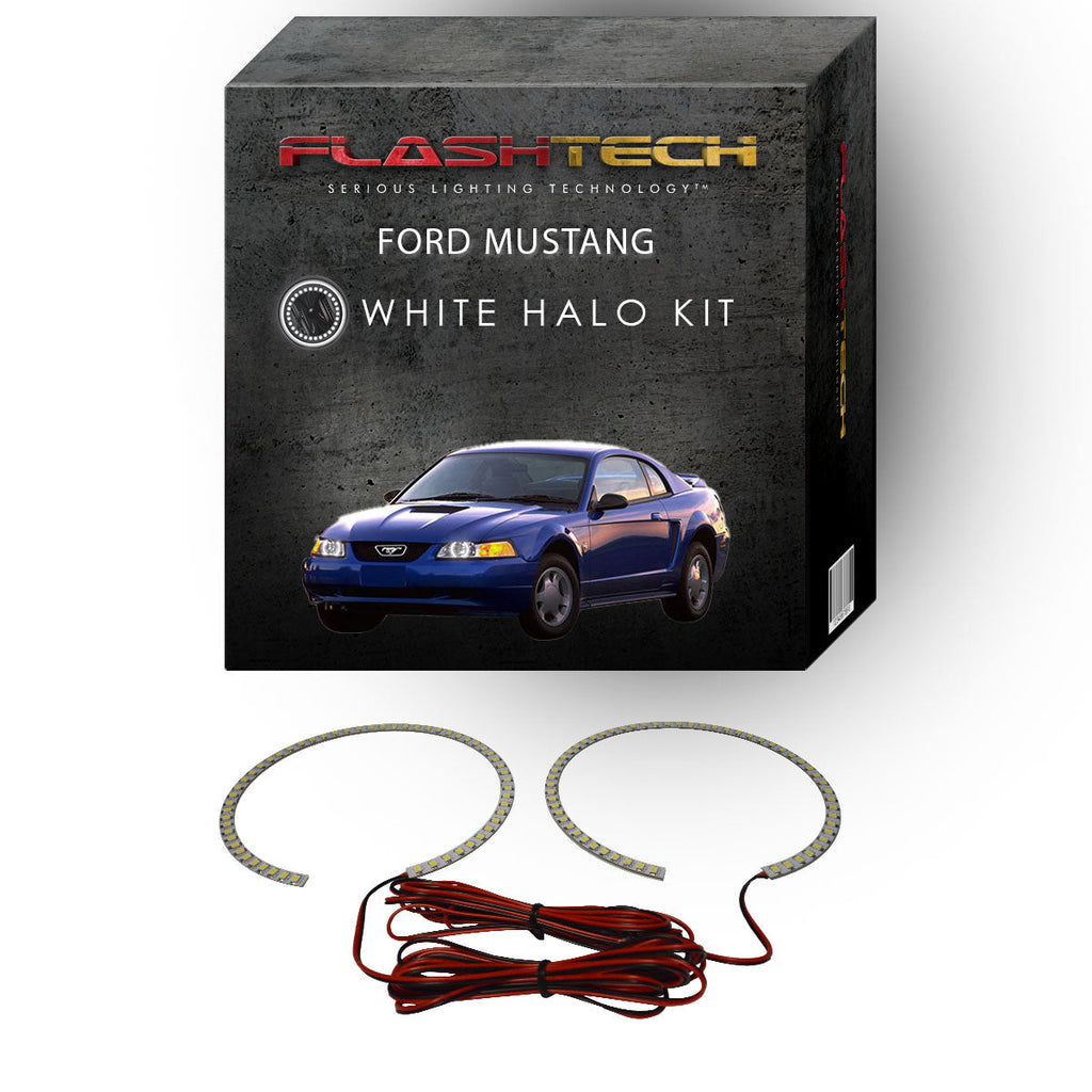 Ford Mustang White LED Halo Headlight Kit 1999-2004