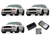 Ford Mustang Projector V.3 Fusion Color Change LED Halo Headlight Kit 2010-2014