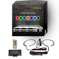 Ford Mustang Projector V.3 Fusion Color Change LED Halo Headlight Kit 2010-2014