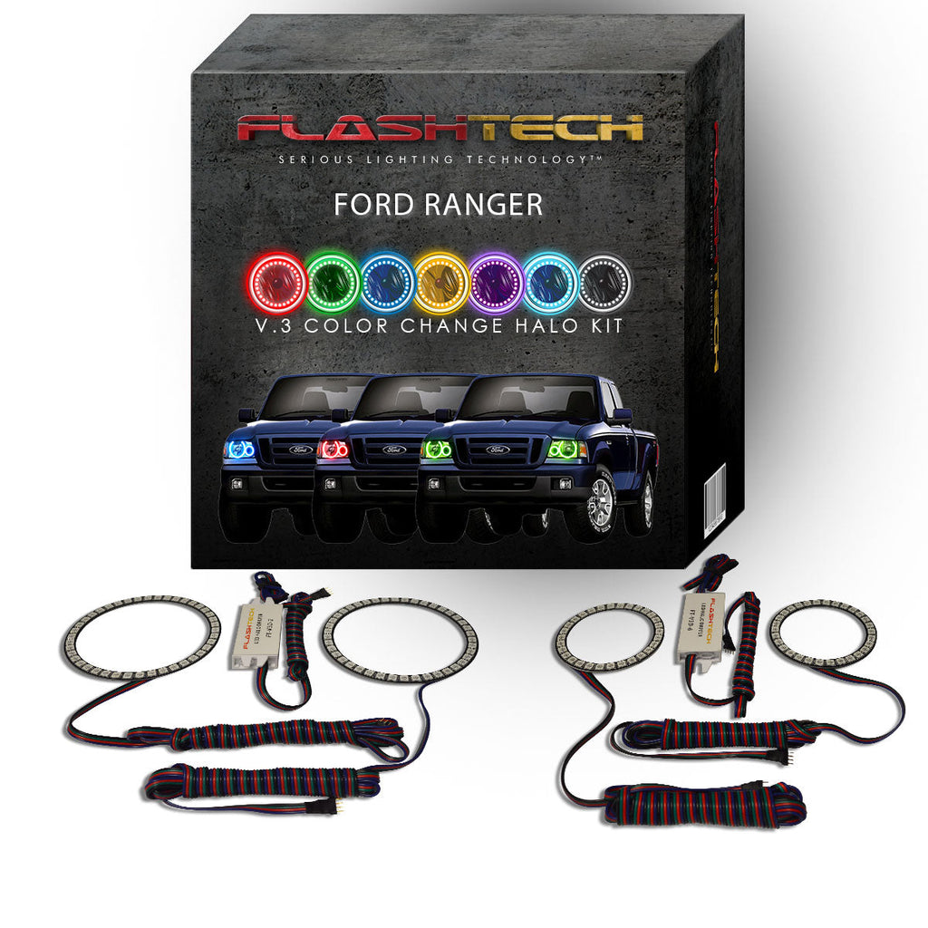 Ford Ranger V.3 Fusion Color Change LED Halo Headlight Kit 2001-2011