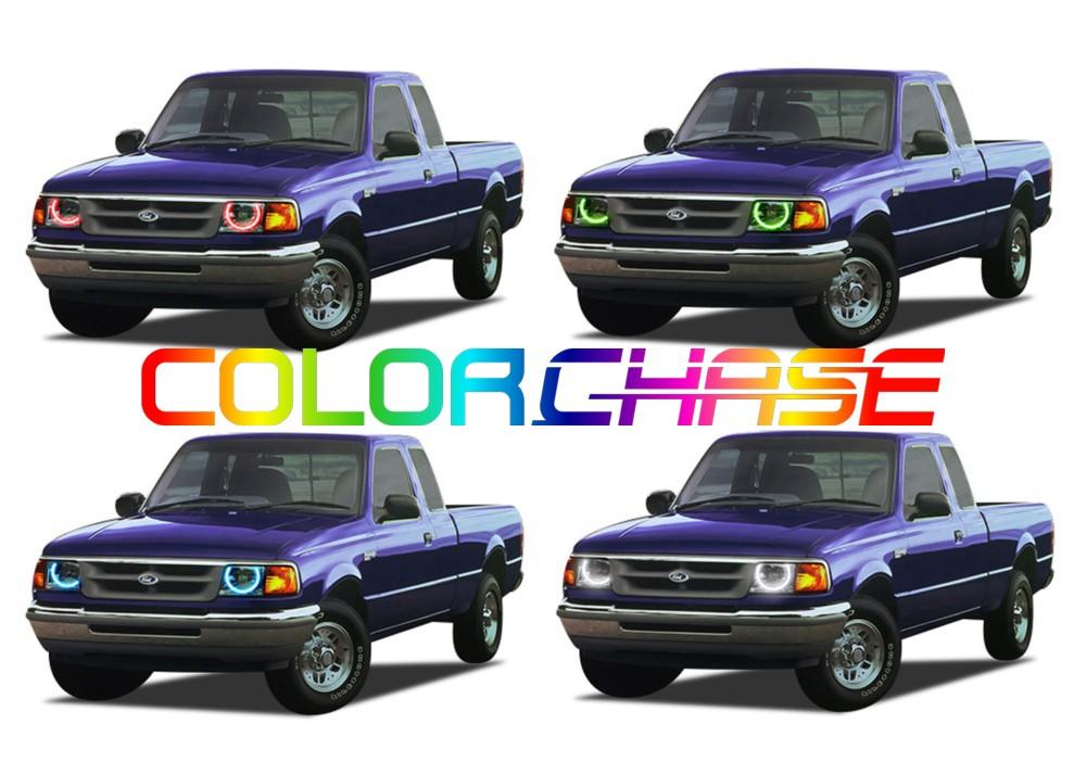 Ford Ranger ColorChase LED Halo Headlight Kit 1993-1997