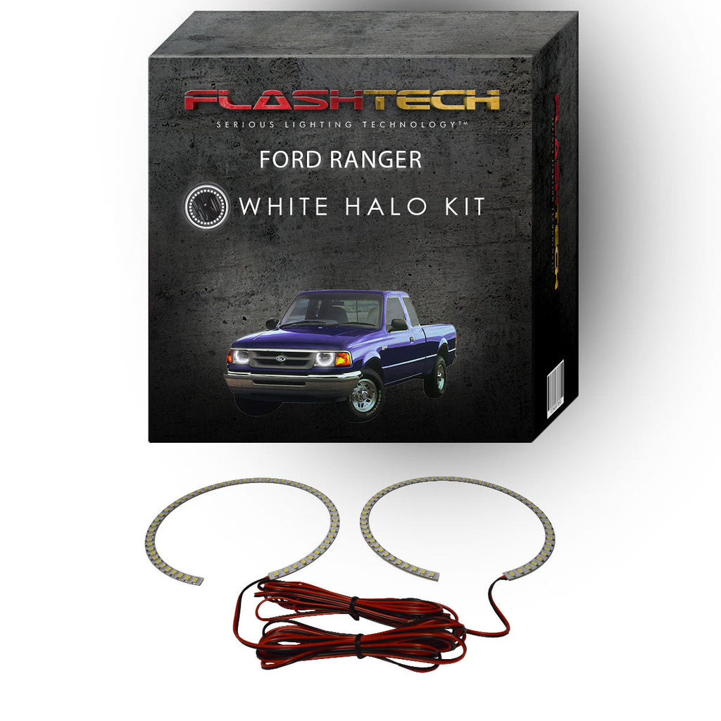 Ford Ranger White LED Halo Headlight Kit 1993-1997