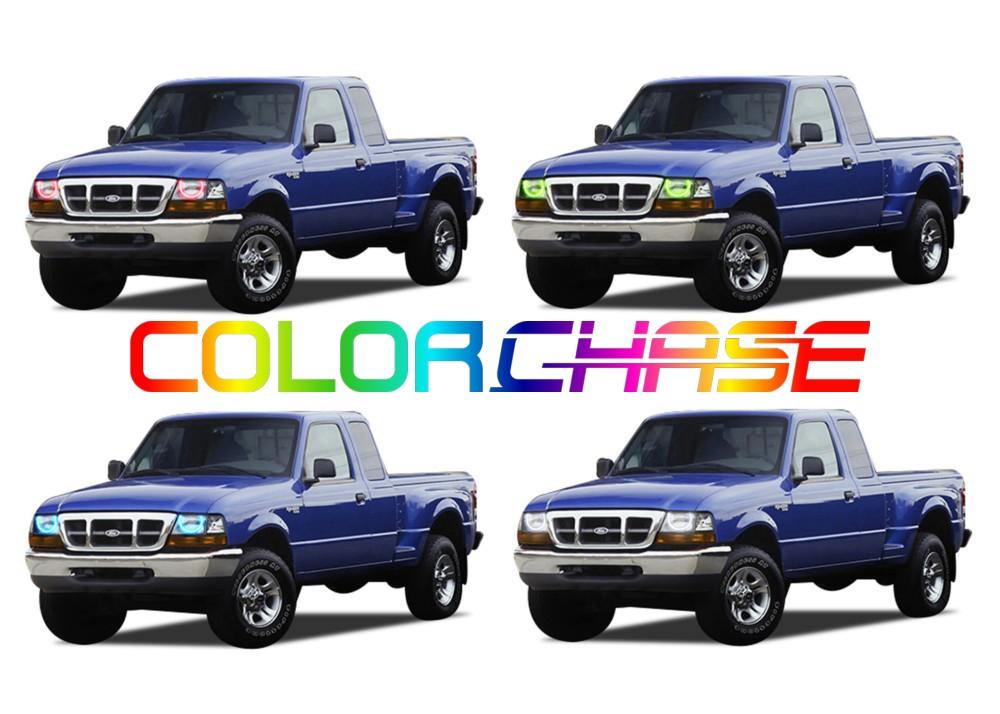 Ford Ranger ColorChase LED Halo Headlight Kit 1998-2000