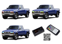 Ford Ranger V.3 Fusion Color Change LED Halo Headlight Kit 1998-2000