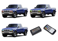 Ford Ranger V.3 Fusion Color Change LED Halo Headlight Kit 1998-2000