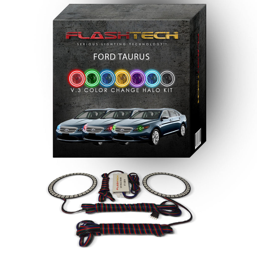 Ford Taurus V.3 Fusion Color Change LED Halo Headlight Kit 2010-2012