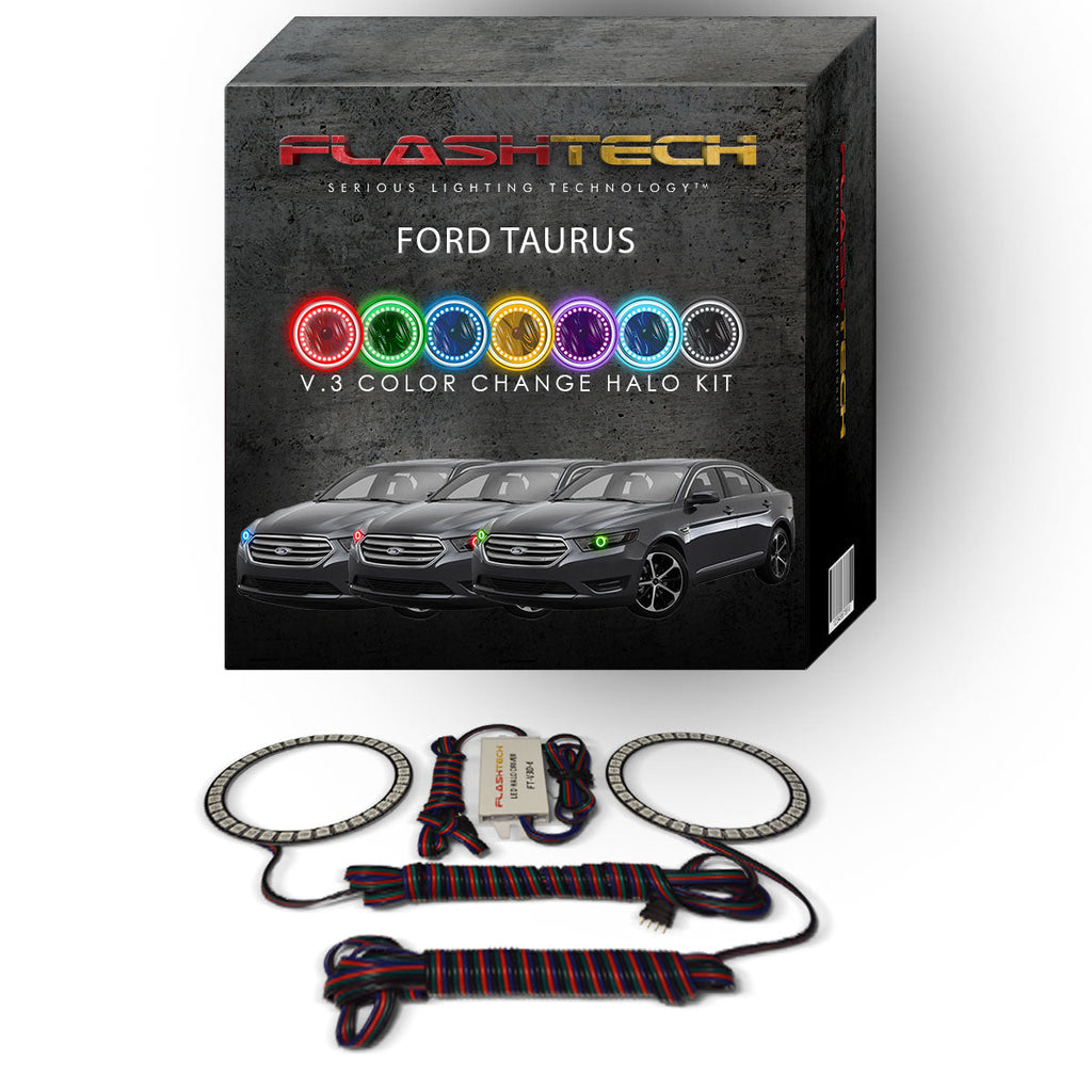 Ford Taurus V.3 Fusion Color Change LED Halo Headlight Kit 2013-2016