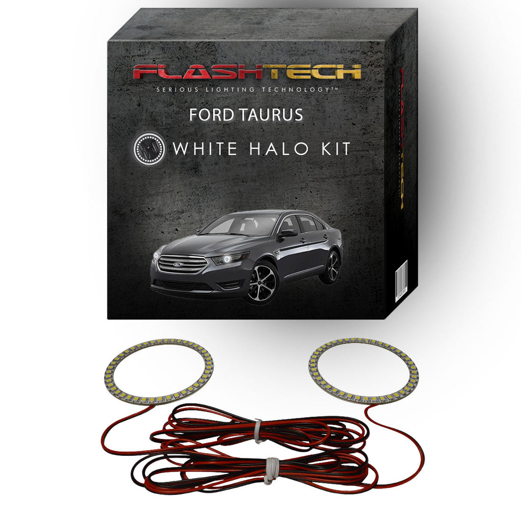 Ford Taurus White LED Halo Headlight Kit 2013-2016