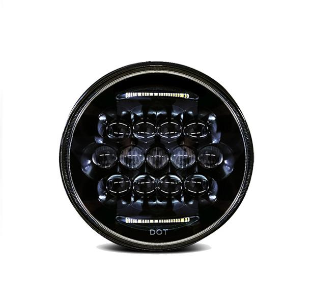 7030 7" Round Headlight Assembly - White DRL