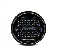 7030 7" Round Headlight Assembly - White DRL