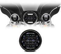 7030 7" Round Headlight Assembly - White DRL